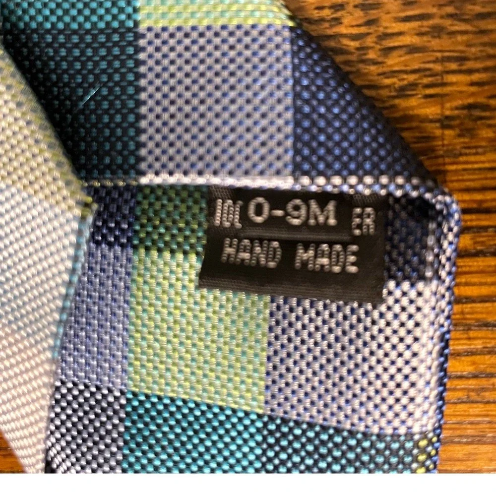 Littlest Prince Kids Boys Pre-Tied‎ Zip Plaid Necktie Hand Made 0-9 Months